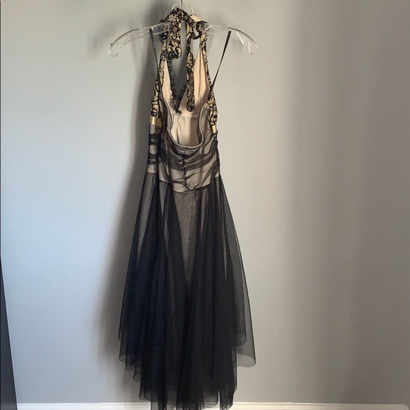 NWT! Black And Cream Evening  Dress - Picture 6 of 6